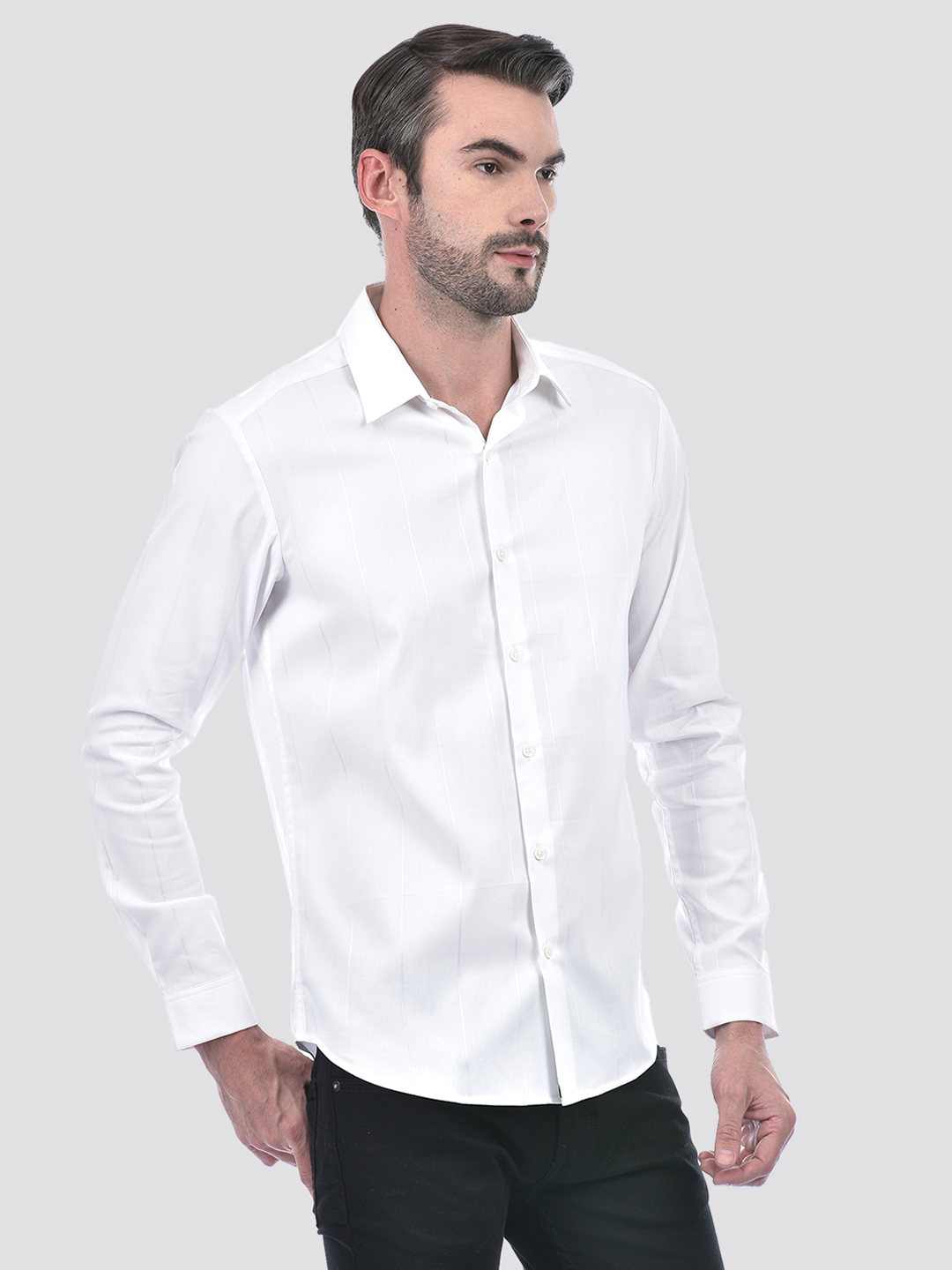 Numero Uno Men Solid White Shirt